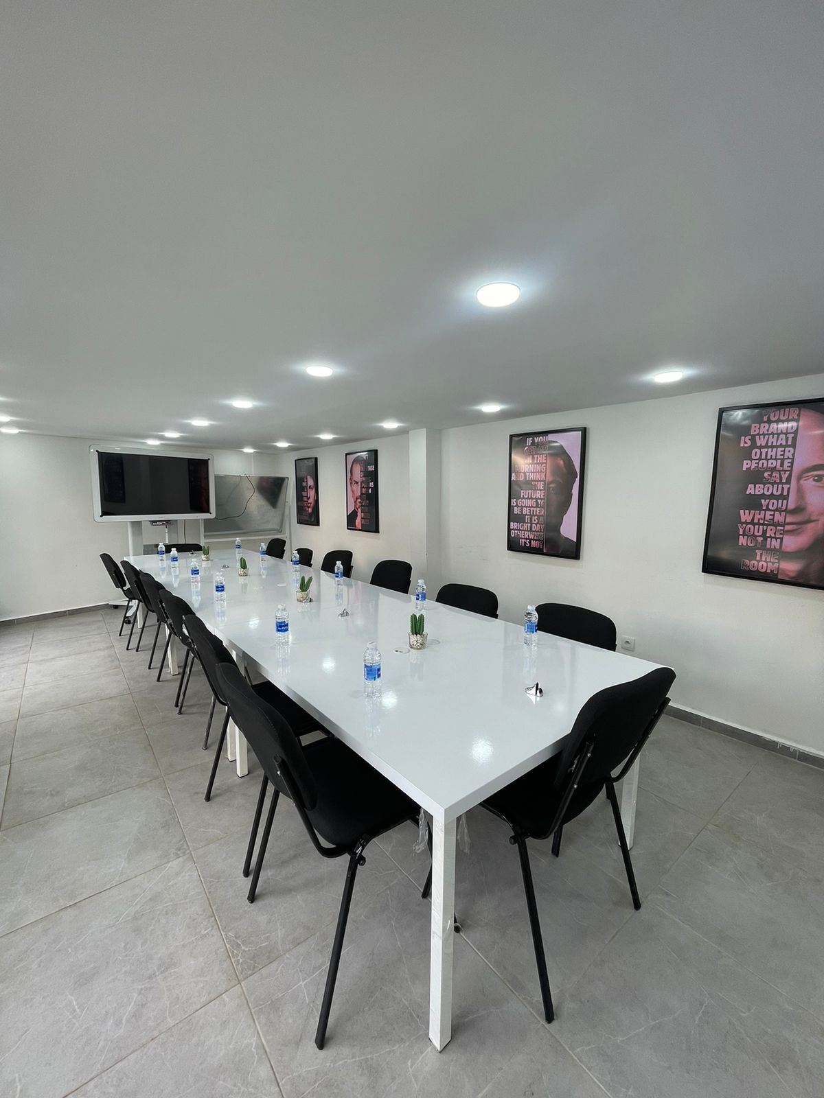Modern and professional meeting space in Rabat with a large conference table